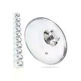 Ermiya 40 Cm Tencere Tava Sahan Için Cam Kapak +tahta Baharat Kaşık Bedava 869141508101