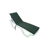 Ermiya 869545454507 Skar Şezlong Minderi Kumaş 180*55*5 Cm Yıkanır Silinir Fermuarlı Arkası Kuşaklı Koyu Yeşil