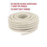 Ermiya Klima 20 Metre Hortum +Ek+Y+Su Tahliye Drenaj Hortumu +20 Çivi