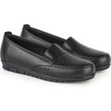Ern Shoes İçi Hakiki Dei Tam Ortopedik Topuk Destekli Anne Ayakkabısı - Siyah