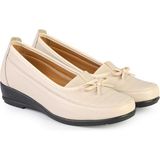 ERN SHOES İçi Hakiki Deri Bej Renk Anne Ayakkabısı - 0019 Bej