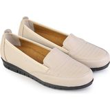 Ern Shoes Kadın Bej Tam Ortopedik Babet Ayakkabısı Düz Tabanlı Rahat Kullanım İçin Tasarlandı