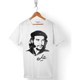 Ernesto Che Guevara Devrim Silüet Erkek Tişört - Beyaz