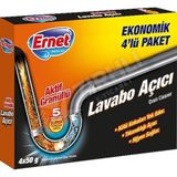 Ernet 4 x 50 gr Granüllü Lavabo Açıcı Ekonomik Paket ile Tıkanıklığı Açar ve Hijyen Sağlar