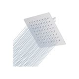 Ernet Group 25x25 cm Kare Paslanmaz Çelik Tepe Duş Başlığı - Kireç Önleyici Silikon Nozullu, Ultra İnce Tasarım, Duş Sistemi 8000086088872660100006