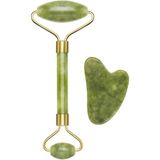 Ernet Group C301ABE101 Gua Sha Yeşim Taşında Jade Roller & Gua Sha Masaj Aleti, Yüz ve Vücut Masaj, Rahatlatıcı, 8000030051090709400006