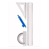 Ernet Group Cetvel Seti Çizim Takımı 30 Cm Cetvel Pergel Gönye İletki Şeffaf Çizim Takımı Pergelli Çizim Seti 4 8000074720343005000006