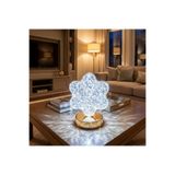 Ernet Group Çiçek Model Kristal LED Masa Lambası – Dokunmatik, 3 Renk Işık Modlu, Şarjlı Mini Dekoratif Gece Lam 60689MS04YT000400006