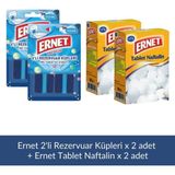 Ernet Naftalin 100 gr x 2 Adet + Rezervuar Küpleri 2'li x 2 Adet