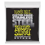 Ernie Ball Düzenli Slinky Paslanmaz Çelik Yara Elektro Gitar Telleri, ölçü 10-46