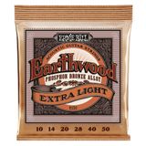 Ernie Ball Earthwood Extra Hafif Fosfor Bronz Akustik Gitar Telleri - 10-50 Kalınlık
