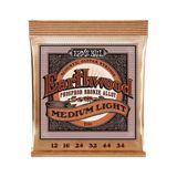 Ernie Ball Earthwood Orta Hafif Fosfor Bronz Akustik Gitar Telleri - 12-54 Kalınlık - 3 Renk Sunburst