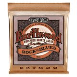 Ernie Ball Earthwood Rock ve Blues (Düz G ile) Fosfor Bronz Akustik Gitar Telleri - 10-52 Kalınlık