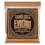 Ernie Ball Everlast Hafif Kaplamalı Fosfor Bronz Akustik Gitar Telleri, Ölçü 11-52