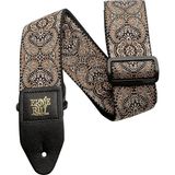 Ernie Ball Jacquard Weave Gitar Askısı Kalıbı: Gold Black Paisley - Renkli