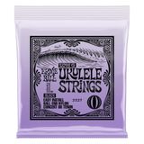 Ernie Ball Konseri/Tenor Siyah Naylon Bilyalı Uçlu Ukulele Yaylıları w/Wound G