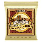 Ernie Ball Medium Light Earthwood 80/20 Bronz Akustik Gitar Telleri 12-54 Kalınlık