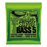 Ernie Ball Normal Slinky 5 Telli Nickel Wound Elektro Gitar Telleri, Ölçü 45-130
