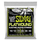 Ernie Ball Normal Slinky Flatwound Elektro Gitar Telleri 10-46 Kalibre (P02591)