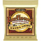 Ernie Ball P02006 Extra Light Earthwood 80/20 Bronz Akustik Gitar Telleri 10-50 Kalınlık