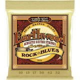 Ernie Ball P02008 Rock And Blues Plain G Earthwood 80/20 Bronz Akustik Gitar Telleri 10-52 Kalınlık