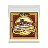 Ernie Ball P02065 Earthwood Mandolin Orta Döngü Sonu 80/20 Bronz Akustik Gitar Telleri, Ölçer 10-36 - 3 Renk Sunburst
