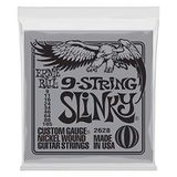 Ernie Ball P02628 Slinky 9 Telli Nikel Yara Elektro Gitar Telleri, Ölçü 9-105