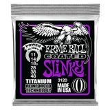 Ernie Ball Power Slinky kaplamalı titanyum RPS elektro gitar telleri - 11-48 ölçü