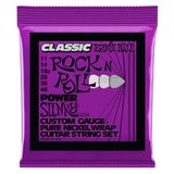 Ernie Ball Power Slinky Klasik Rock 'n' Roll Elektro Gitar Telleri, Saf Nikel Yara, Ölçü 11-48