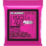 Ernie Ball Süper Slinky Klasik Rock 'n' Roll Elektro Gitar Telleri, Saf Nikel Yara, Ölçü 9-42 - Çok Renkli