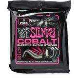 Ernie Ball Süper Slinky Kobalt Elektro Gitar Telleri 3'lü Paket, Ölçü 9-42