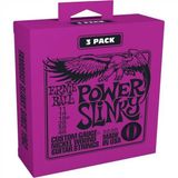 Ernieball P03220 Power Slinky Elektro Gitar Teli 3 Lu Paket 11-48 - 3 Set