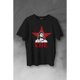 Ernosto Che Guevara Red Star Kırımızı Yıldız Baskılı Tişört Unisex T-Shirt - Siyah