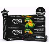 Ero Print Canon LBP-662CDW Siyah Muadil Toner - 7500 Sayfalık Çipsiz Toner - 2'li Avantaj Paket