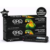 Ero Print Canon LBP-663CDW Siyah Muadil Toner - 7500 Sayfalık Çipli Toner - 2'li Avantaj Paket