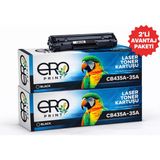 Ero Print Hp CB435A - 35A | Hp P1005 Muadil Toner - 2'li Avantaj Paket