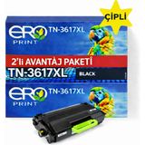 Ero Print TN-3617XL / Brother HL-L6415DN Çipli Muadil Toner - 2'li Avantaj Paket