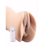 Erofoni Ultra Süper Realistik Büyük Boy Titreşimli Erofoni 2 İşlevli 16.5 Cm Suni Vajina Anüs Mastürbatör