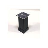 EROĞLU 4 Adet Alüminyum Düz Kare Ayak Mat Siyah 5/10 Cm (VİDALAR DAHİL)