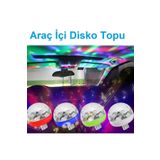 EROĞLU Auto Ampulance Sese Duyarlı Rgb Araç Içi Usb'li Disko Topu Mini Disko Lambası