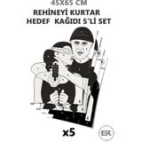 Erol Av Rehine Kurtarma / Taktik Senaryo Hedef Kağıdı (5'li Set)