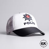 Erol Av Trafik Polisi Şapkası Yazlık Beyaz Fileli Şapka - Standart
