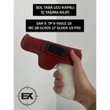 Erol Kara Av Spor Sol Iç Tabanca Taşıma Kılıfı Ucu Kapalı Sar 9 Tp 9 Yavuz 16 Mc 28 Glock 17 19 Px9