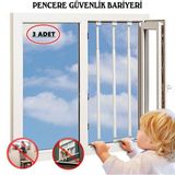 Erol Kilit 3 Adet Pencere Kilidi - Pencere Güvenlik Bariyeri - Taşınabilir Korkuluk - Beyaz