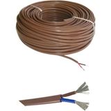 Erol Marin 2x1,5mm² 10 mt Tekne ve Karavan Kalaylı Kablo 10MT. Kahverengi - Marin Tekne Tesisat Yassı Kablo
