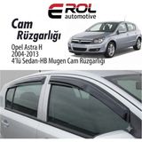 Erol Otomotiv Opel Astra H (2004-2013) Uyumlu 4'lü Sedan-Hb Mugen Cam Rüzgarlığı Takımı