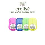 erolisé Kağıt Sabun 4 kutu 80 Yıkama Karışık Renkli