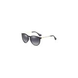 Eroni Siyah Retro Oval Kemik Çerçeve İnce Metal Sap Unisex UV400 Vintage Retro Güneş Gözlüğü