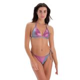 Eros 24SW85025EST Takçık Kaplı Sabit Askılı Fuşya Gri Bikini