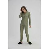 Eros 27690 Bayan Çizgili Gömlek Pijama Takımı